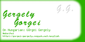 gergely gorgei business card